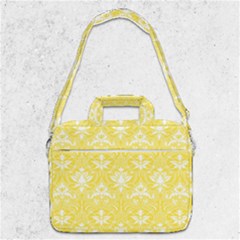 Yellow Lace Decorative Ornament - Pattern 14th And 15th Century - Italy Vintage  Macbook Pro 13  Shoulder Laptop Bag  by ConteMonfrey