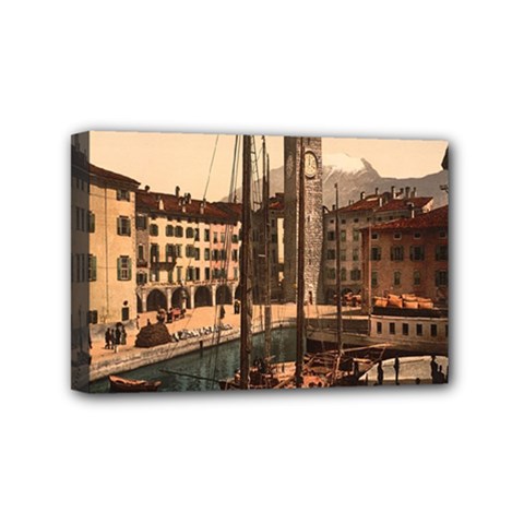  The Harbor, Riva, Lake Garda, Italy 1890-1900 Mini Canvas 6  X 4  (stretched) by ConteMonfrey