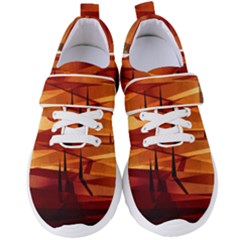 Illustration Golden Tuscany Brown Orange Women s Velcro Strap Shoes by Wegoenart