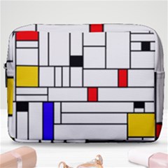 Illustration Geometric Abstract Plates Mosaic Make Up Pouch (large) by Wegoenart