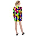 Illustration Geometric Form Circle Line Pattern Long Sleeve Chiffon Shirt View2