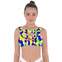 Illustration Geometric Form Circle Line Pattern Bandaged Up Bikini Top by Wegoenart