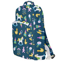 Cute Babies Toys Seamless Pattern Double Compartment Backpack by Vaneshart