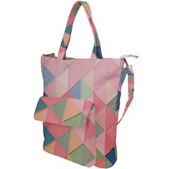 Illustration Pink Background Geometric Triangle Shoulder Tote Bag by Wegoenart