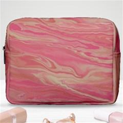 Illustration Graphic Pattern Texrure Pink Maeble Make Up Pouch (large) by Wegoenart