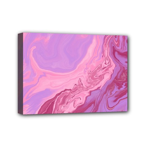 Illustration Art Pink Design Wallpaper Mini Canvas 7  X 5  (stretched) by Wegoenart