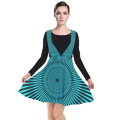 Illusion Geometric Background Plunge Pinafore Dress by Wegoenart