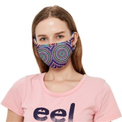 Illustration Kaleidoscope Geometric Circles Crease Cloth Face Mask (adult) by Wegoenart