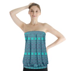 Chevron Zigzag Pattern Strapless Top by Wegoenart