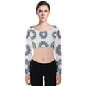 Illustration Pattern Geometric Art Dividers Digital Art Velvet Long Sleeve Crop Top View1