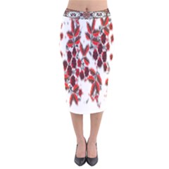 Im Fourth Dimension Colour 32 Velvet Midi Pencil Skirt by imanmulyana