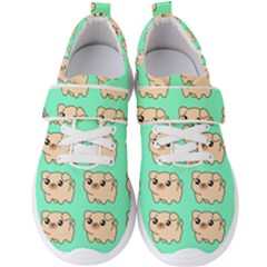 Puppy Pattern Wallpaper Dog Pet Men s Velcro Strap Shoes by Wegoenart