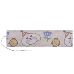 Chicken Dog Flower Sun Pattern Roll Up Canvas Pencil Holder (l) by Sudhe