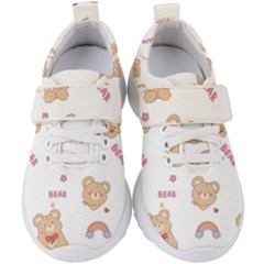 Illustrations Bear Cartoon Background Pattern Kids  Velcro Strap Shoes by Sudhe