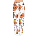 Illustration Pumpkin Bear Bat Bunny Chicken Women velvet Drawstring Pants View2