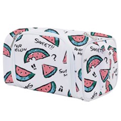 Illustration Watermelon Fruit Sweet Slicee Toiletries Pouch by Sudhe