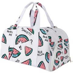 Illustration Watermelon Fruit Sweet Slicee Burner Gym Duffel Bag by Sudhe