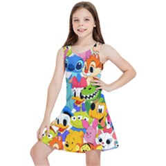 Illustration Cartoon Character Animal Cute Kids  Lightweight Sleeveless Dress by Sudhe