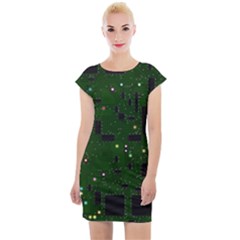 Board Conductors Circuits Cap Sleeve Bodycon Dress by Jancukart