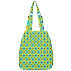 Abstract Pattern Tiles Square Design Modern Center Zip Backpack by Amaryn4rt