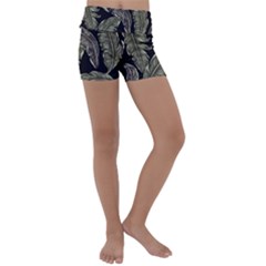 Jungle Sheets Tropical Pattern Kids  Lightweight Velour Yoga Shorts by Amaryn4rt