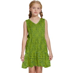 Oak Tree Nature Ongoing Pattern Kids  Sleeveless Tiered Mini Dress by Mariart