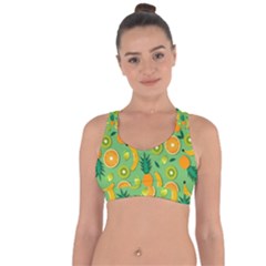 Fruit Tropical Pattern Design Art Cross String Back Sports Bra by danenraven