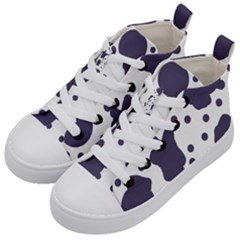 Illustration Cow Pattern Texture Cloth Dot Animal Kids  Mid-top Canvas Sneakers by danenraven