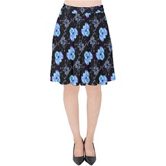 Illustration Pattern Design Home Velvet High Waist Skirt by danenraven