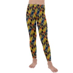 Illustration Geometric Pattern Colorful Pattern Kids  Lightweight Velour Leggings by danenraven