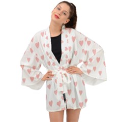 Small Cute Hearts Long Sleeve Kimono by ConteMonfrey