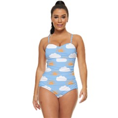 Sun And Clouds   Retro Full Coverage Swimsuit by ConteMonfrey