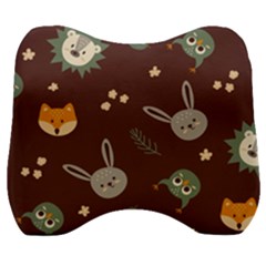 Rabbits, Owls And Cute Little Porcupines  Velour Head Support Cushion by ConteMonfrey