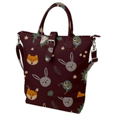 Rabbits, Owls And Cute Little Porcupines  Buckle Top Tote Bag by ConteMonfrey