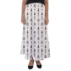 Black And Grey Arrows Flared Maxi Skirt by ConteMonfrey