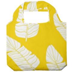 Yellow Banana Leaves Foldable Grocery Recycle Bag by ConteMonfrey