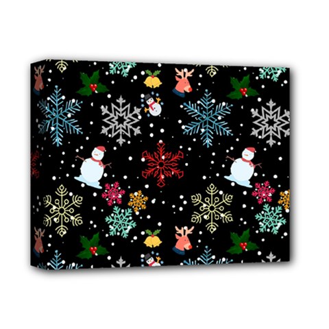 Illustration Xmas Christmas Thanks Giving Pattern Deluxe Canvas 14  X 11  (stretched) by danenraven