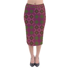 Illustration Background Abstract Pattern Texture Design Velvet Midi Pencil Skirt by danenraven