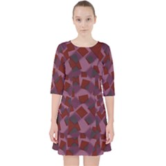 Illustration Art Background Pattern Texture Design Quarter Sleeve Pocket Dress by danenraven