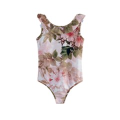 Flower Plant Vintage Retro Kids  Frill Swimsuit by Ravend