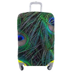 Beautiful Peacock Feathers Luggage Cover (medium) by Ravend
