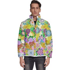 Illustration-pattern-abstract Men s Puffer Bubble Jacket Coat by Pakrebo
