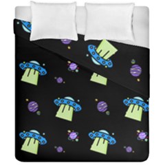 Illustration Cosmos Cosmo Rocket Spaceship -ufo Duvet Cover Double Side (california King Size) by danenraven