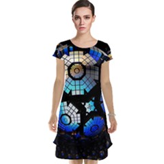 Illustration Tech Galaxy Robot Bot Science Cap Sleeve Nightdress by danenraven