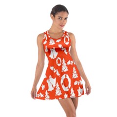 Orange  Card Christmas December Cotton Racerback Dress by artworkshop