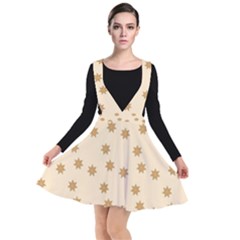 Gingerbread Star Plunge Pinafore Dress by artworkshop