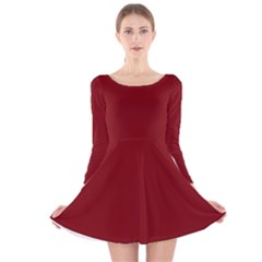 Christmas Red Graphic Long Sleeve Velvet Skater Dress by artworkshop