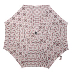 Christmas Pattern Red Stars Hook Handle Umbrellas (medium) by artworkshop