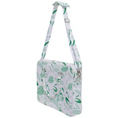 Green Nature Leaves Draw   Cross Body Office Bag by ConteMonfrey