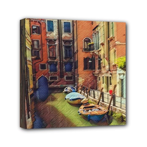 Venice Canals Art   Mini Canvas 6  X 6  (stretched) by ConteMonfrey